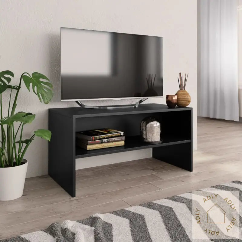 Tv-Benk Svart 80X40X40 Cm Konstruert Tre