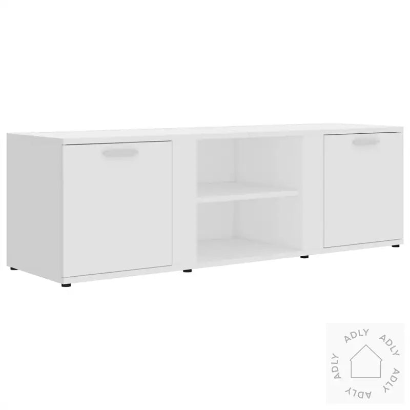 Tv-Benk Hvit 120X34X37 Cm Konstruert Tre