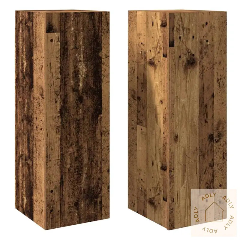 Tv-Benk 2 Stk Gammelt Tre 30,5X30X90 Cm Konstruert Tre