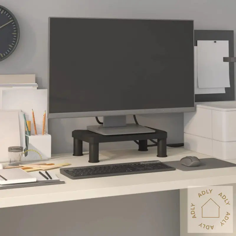 Monitorstativ Svart 38X24X10,5 Cm