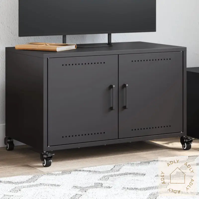 Tv-Benk Svart 68X39X43,5 Cm Stål