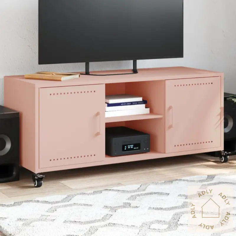Tv-Benk Rosa 100,5X39X43,5 Cm Stål