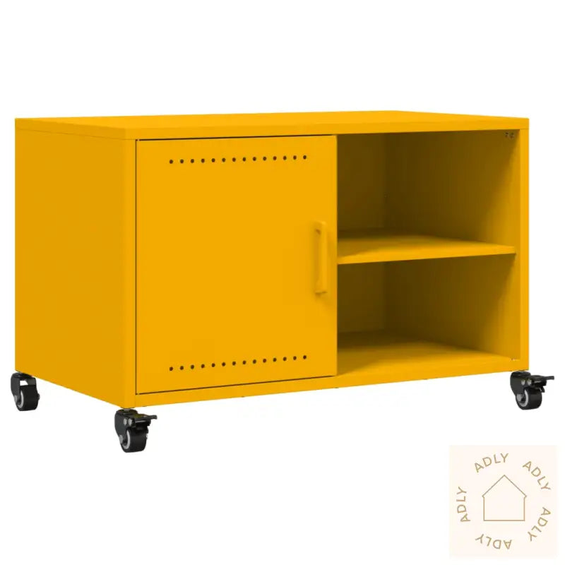 Tv-Benk Sennepsgul 68X39X43,5 Cm Stål