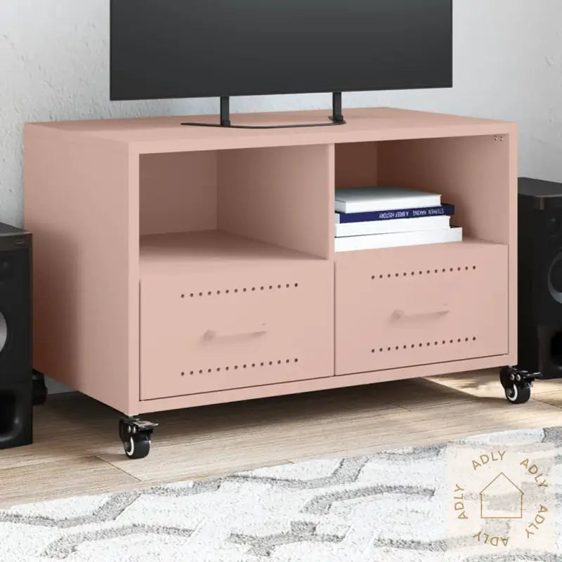 Tv-Benk Rosa 68X39X43,5 Cm Stål