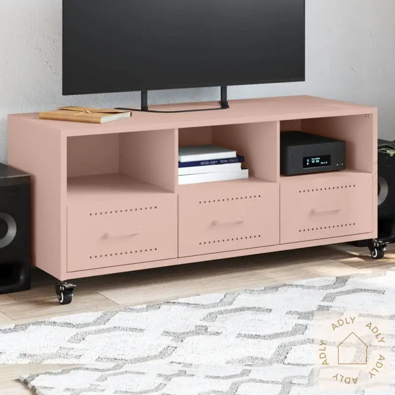 Tv-Benk Rosa 100,5X39X43,5 Cm Stål