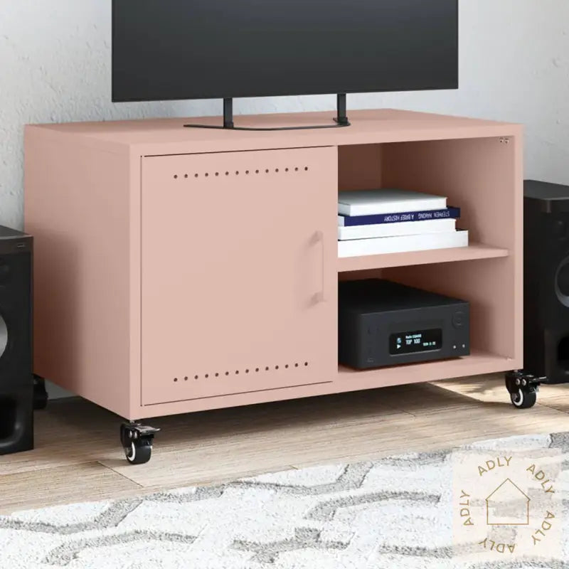Tv-Benk Rosa 68X39X43,5 Cm Stål
