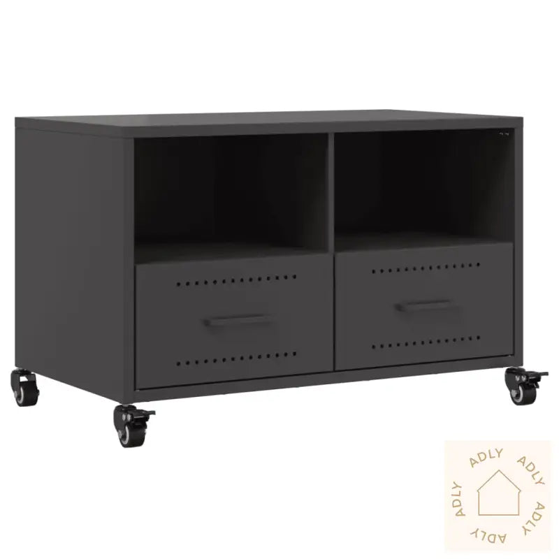 Tv-Benk Svart 68X39X43,5 Cm Stål