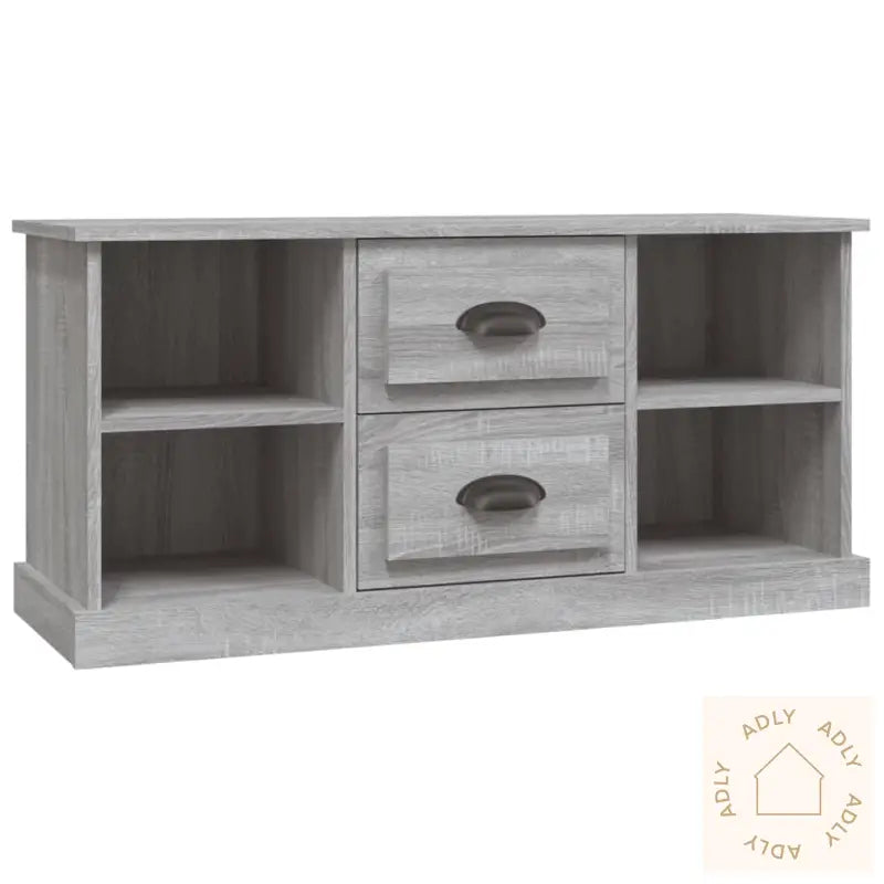 Tv-Benk Grå Sonoma 99,5X35,5X48 Cm Konstruert Tre