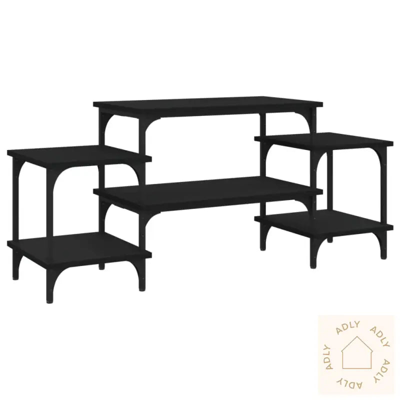 Tv-Benk Svart 117X35X52 Cm Konstruert Tre