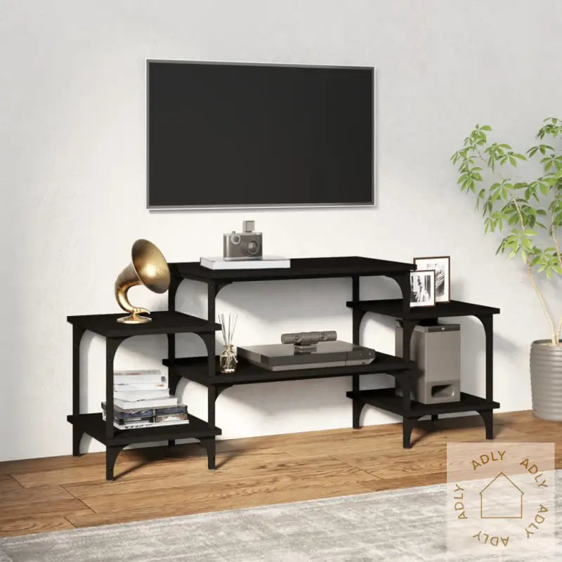 Tv-Benk Svart 117X35X52 Cm Konstruert Tre