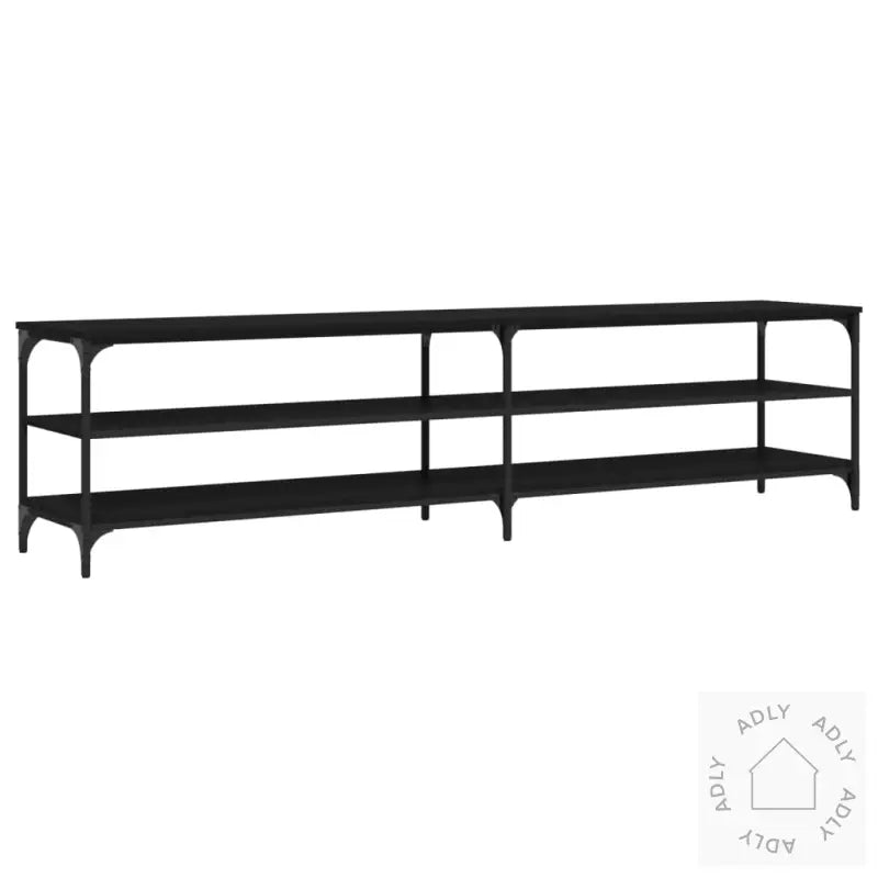 Tv-Benk Svart 200X30X50 Cm Konstruert Tre Og Metall