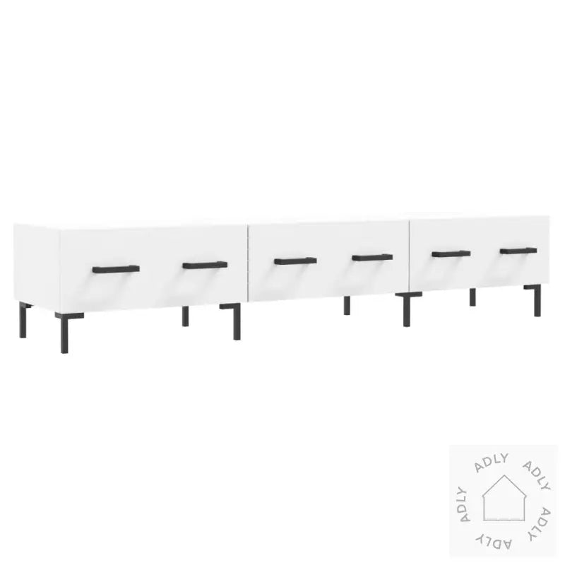 Tv-Benk Hvit 150X36X30 Cm Konstruert Tre