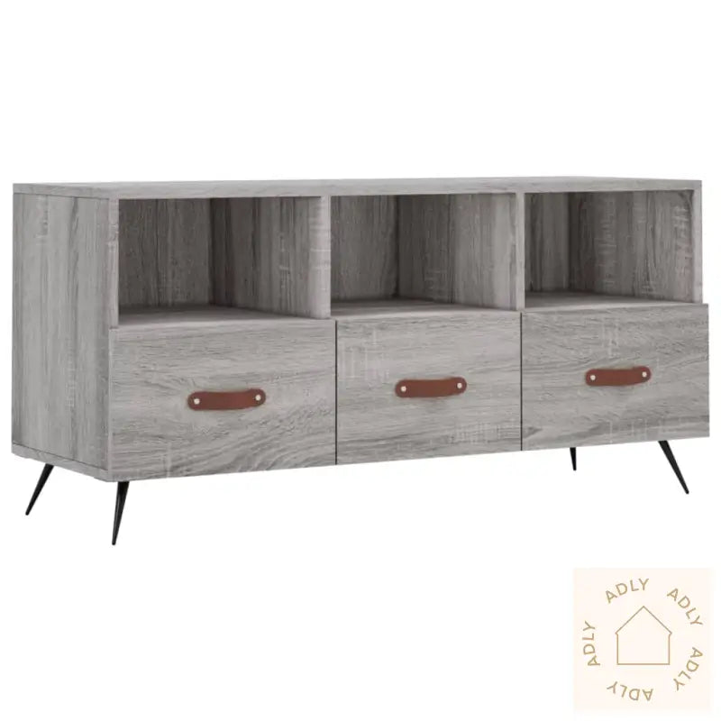 Tv-Benk Grå Sonoma 102X36X50 Cm Konstruert Tre