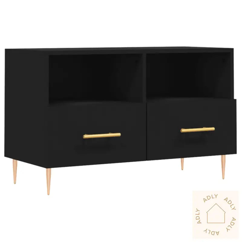 Tv-Benk Svart 80X36X50 Cm Konstruert Tre