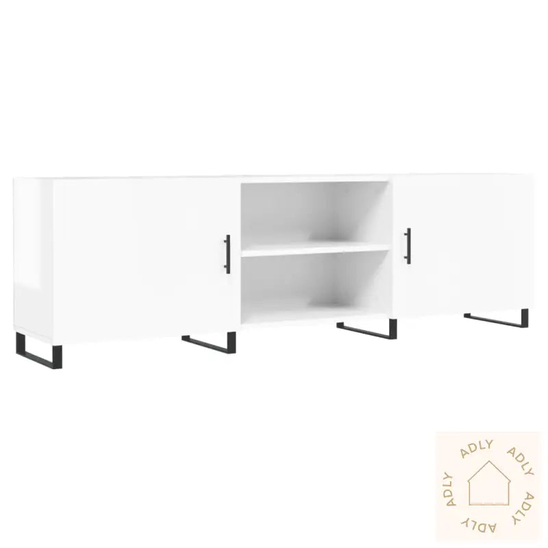 Tv-Benk Høyglans Hvit 150X30X50 Cm Konstruert Tre