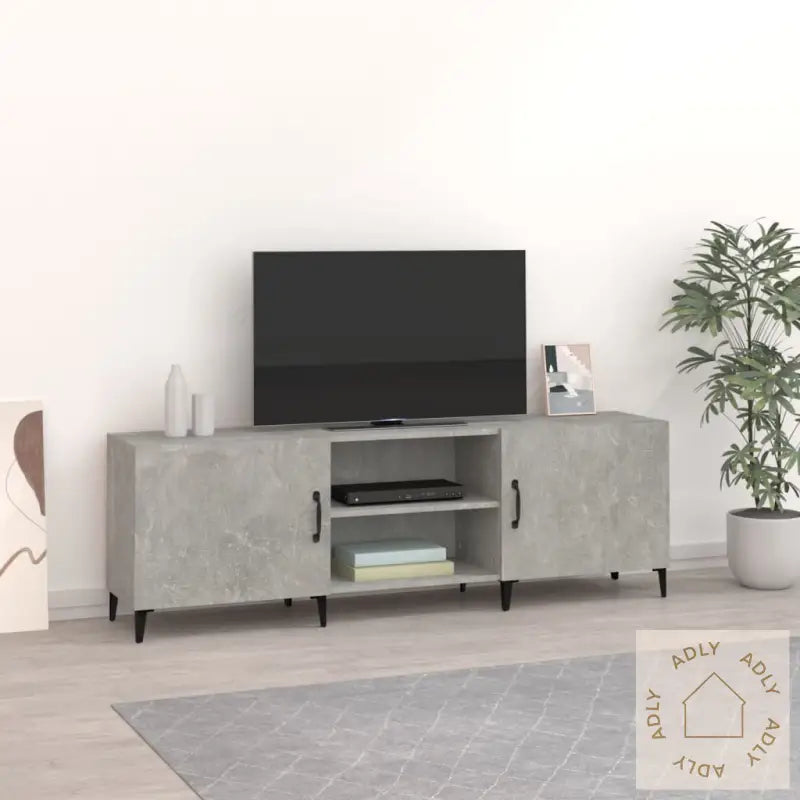 Tv-Benk Betonggrå 150X30X50 Cm Konstruert Tre