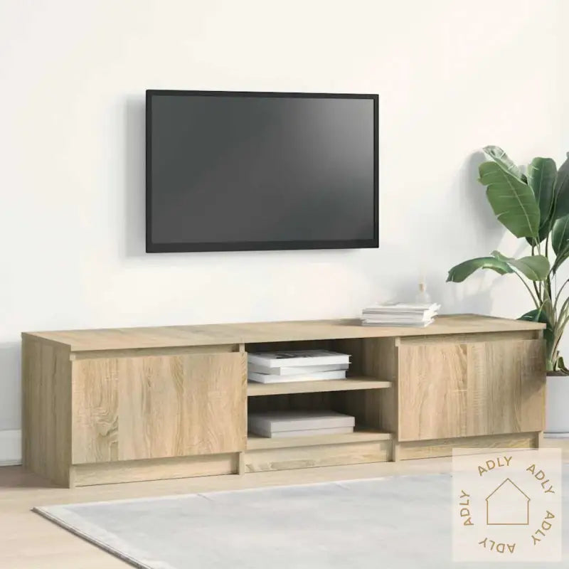 Tv-Benk Sonoma Eik 140X40X35,5 Cm Konstruert Tre