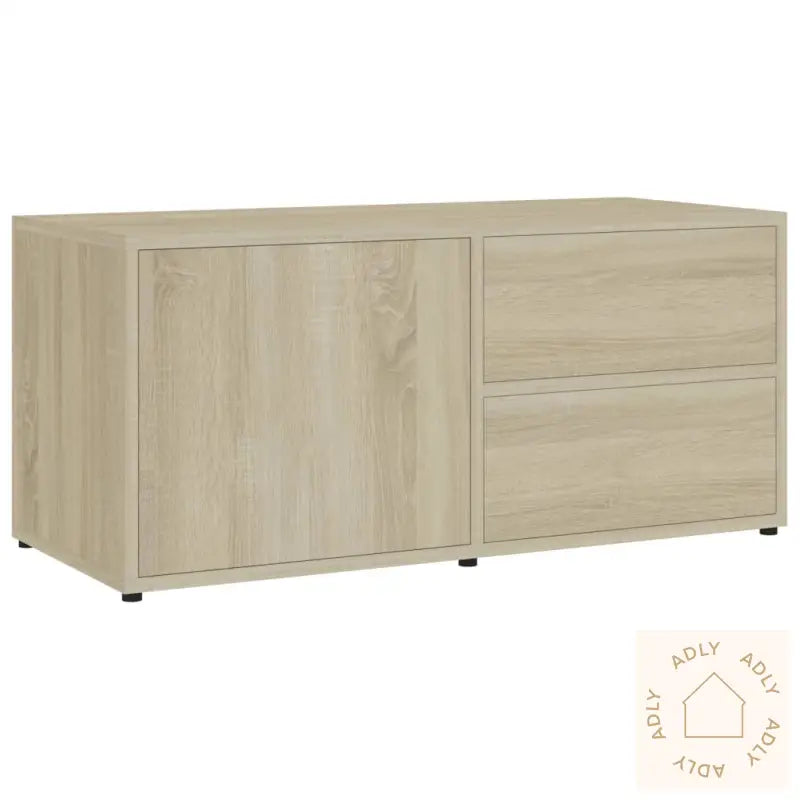 Tv-Benk Sonoma Eik 80X34X36 Cm Konstruert Tre