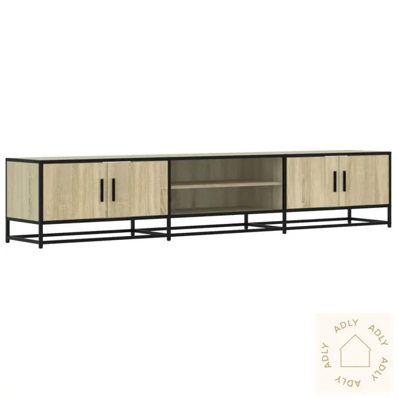Tv-Benk Sonoma Eik 210X35X41 Cm Konstruert Tre