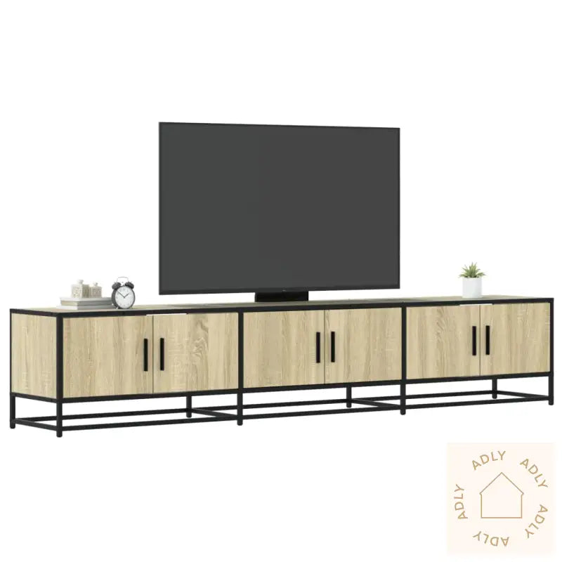 Tv-Benk Sonoma Eik 210X35X41 Cm Konstruert Tre
