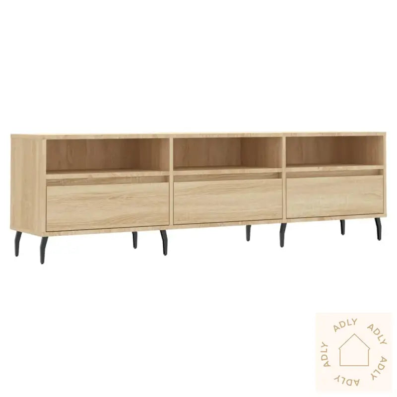 Tv-Benk Sonoma Eik 150X30X44,5 Cm Konstruert Tre