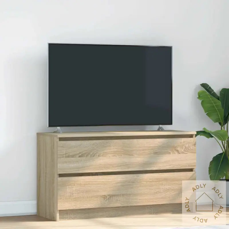 Tv-Benk Sonoma Eik 100X35X54 Cm Konstruert Tre