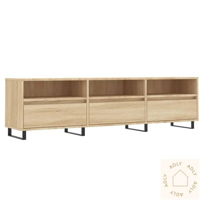 Tv-Benk Sonoma Eik 150X30X44,5 Cm Konstruert Tre