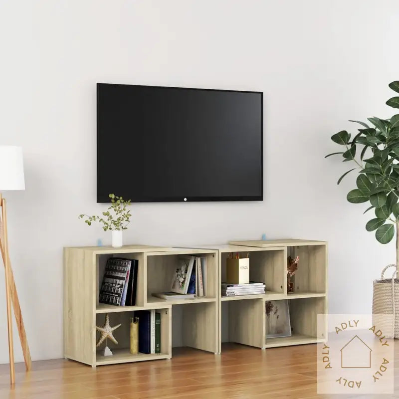 Tv-Benk Sonoma Eik 104X30X52 Cm Konstruert Tre