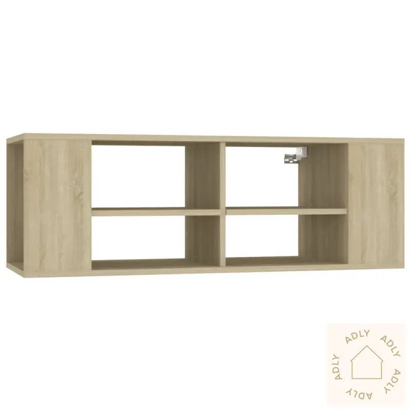 Vegghengt Tv-Benk Sonoma Eik 102X35X35 Cm Konstruert Tre