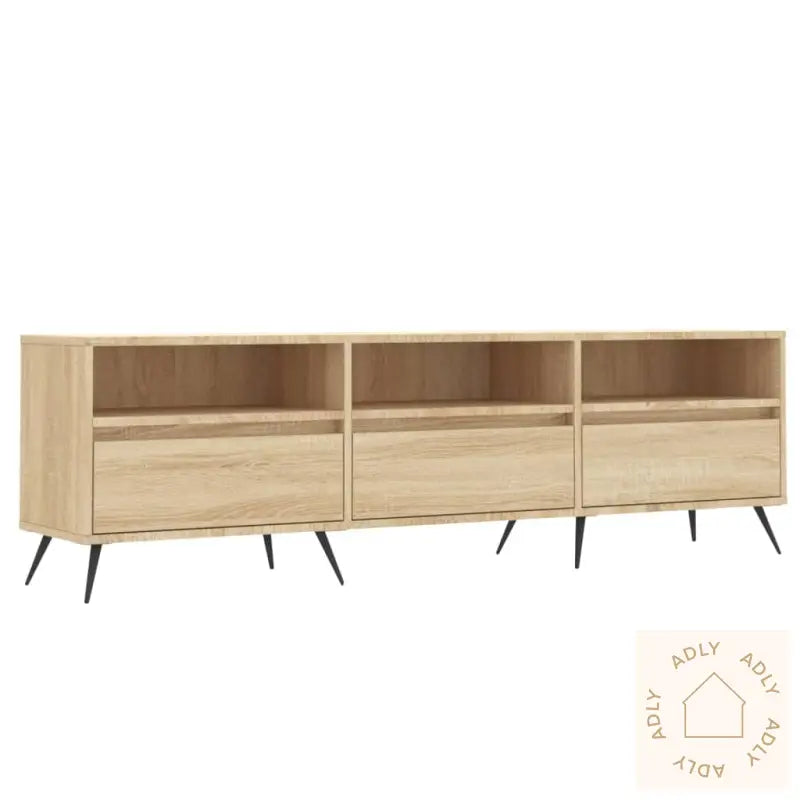 Tv-Benk Sonoma Eik 150X30X44,5 Cm Konstruert Tre
