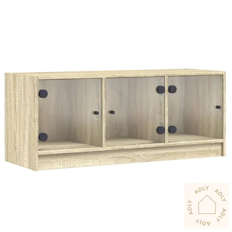 Tv-Benk Med Dør Sonoma Eik 102X37X42 Cm