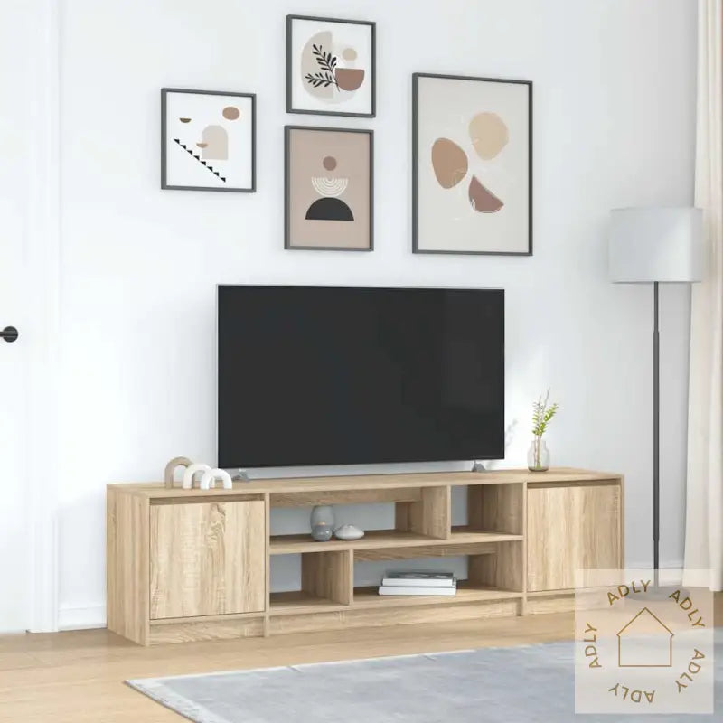 Tv-Benk Sonoma Eik 188,5X41X50 Cm Konstruert Tre