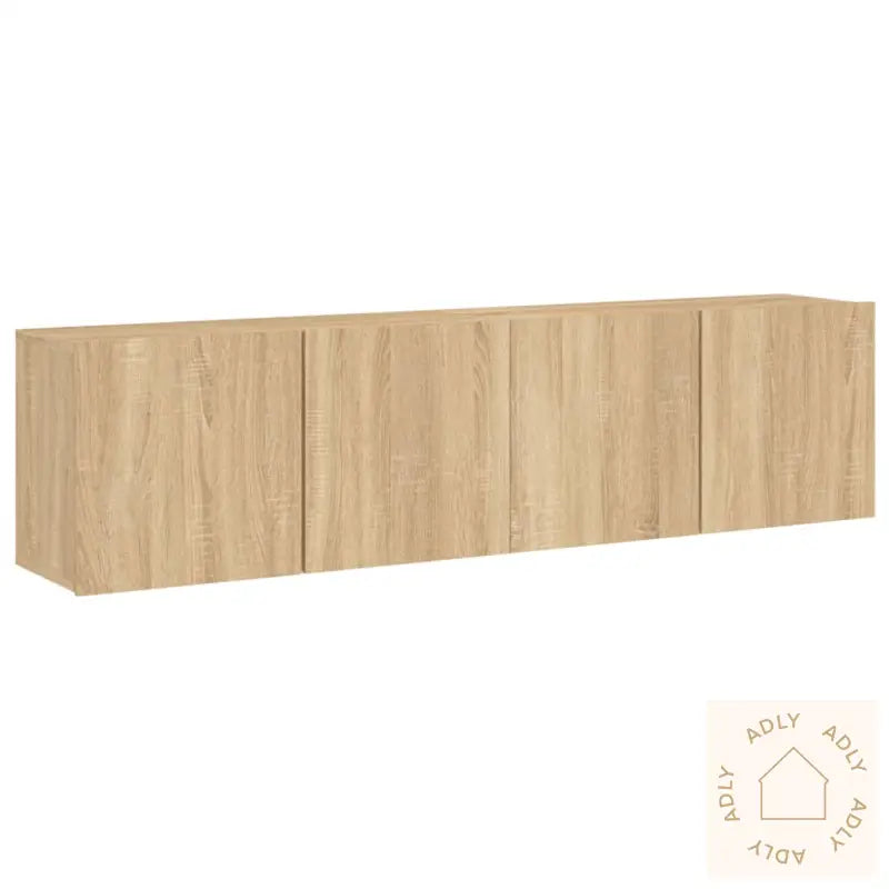 Veggmonterte Tv-Benker 2 Stk Sonoma Eik 80X30X41 Cm