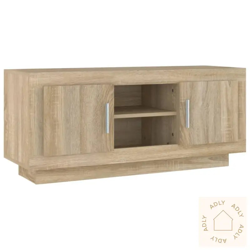 Tv-Benk Sonoma Eik 102X35X45 Cm Konstruert Tre