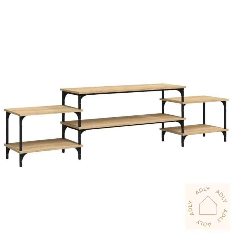Tv-Benk Sonoma Eik 197X35X52 Cm Konstruert Tre