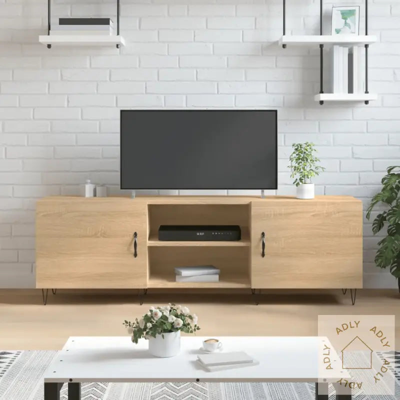 Tv-Benk Sonoma Eik 150X30X50 Cm Konstruert Tre