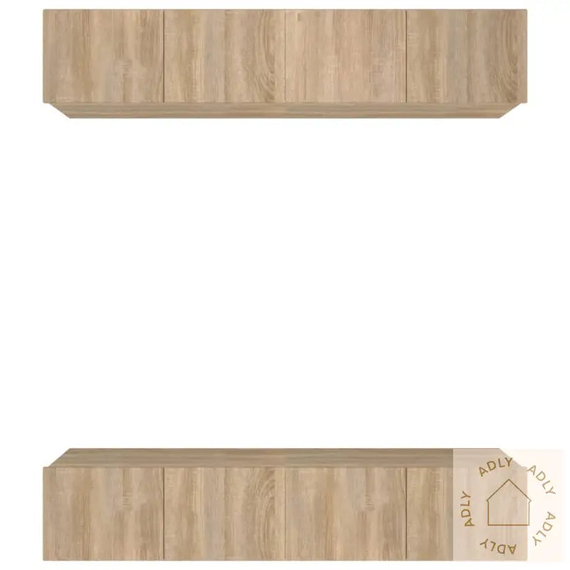 Tv-Benker 4 Stk Sonoma Eik 80X30X30 Cm Konstruert Tre
