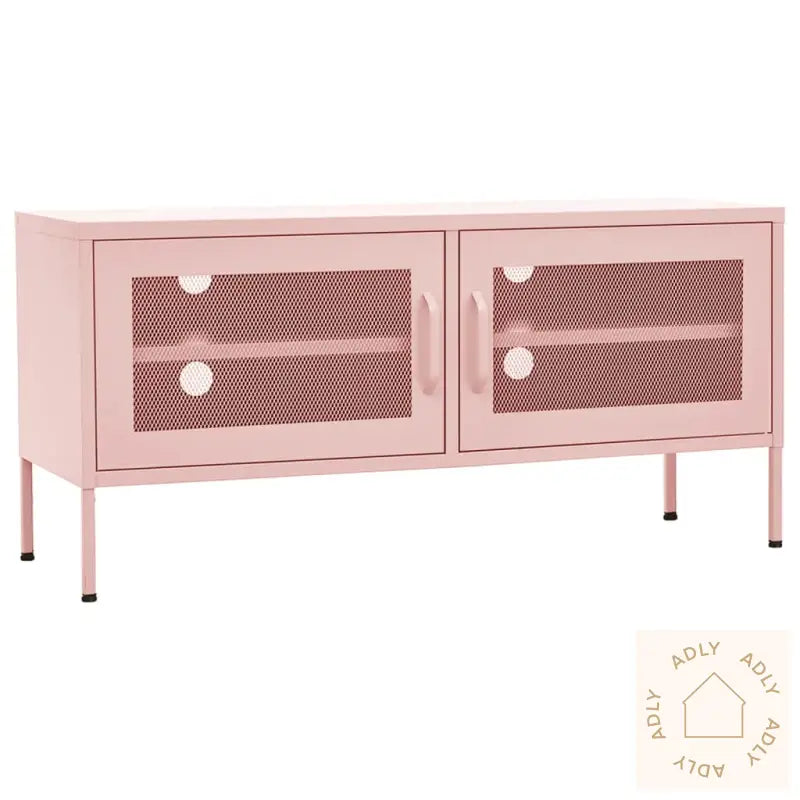 Tv-Benk Rosa 105X35X50 Cm Stål
