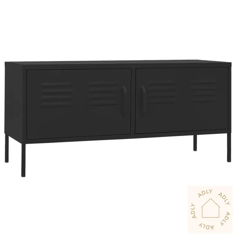 Tv-Benk Svart 105X35X50 Cm Stål