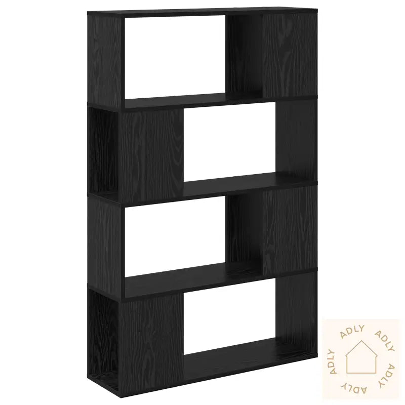 Underholdningssenter Svart Eik Konstruert Tre 80 X 24 X 124 Cm