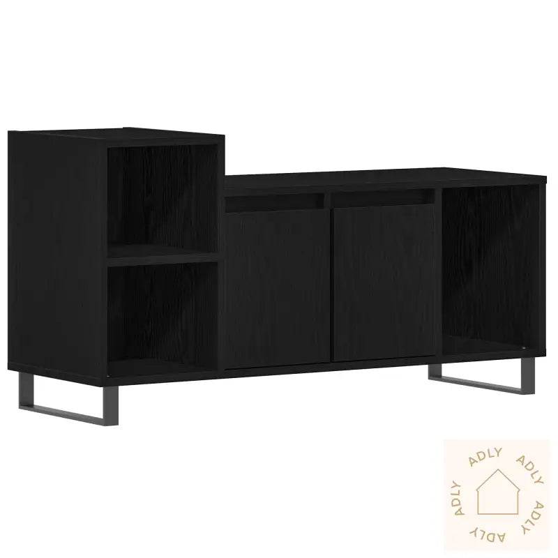 Tv-Skap Svart Eik 100X35X55 Cm Konstruert Tre