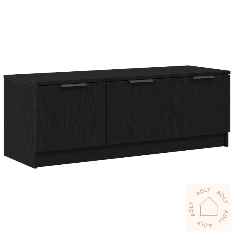 Tv-Skap Svart Eik 102X35X36,5 Cm Konstruert Tre