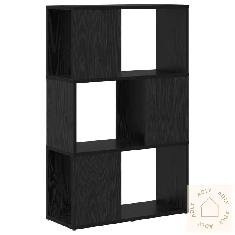 Underholdningssenter Svart Eik Konstruert Tre 60 X 24 X 94 Cm