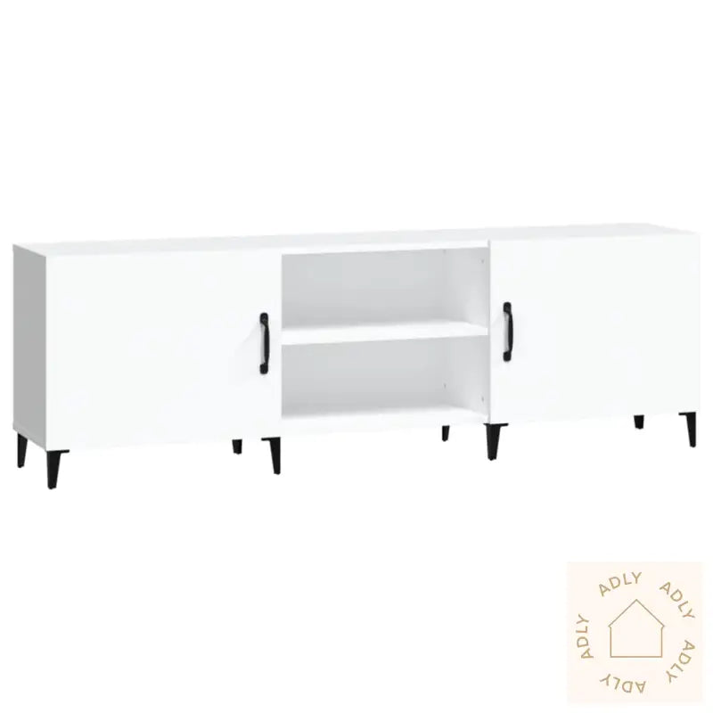 Tv-Benk Hvit 150X30X50 Cm Konstruert Tre