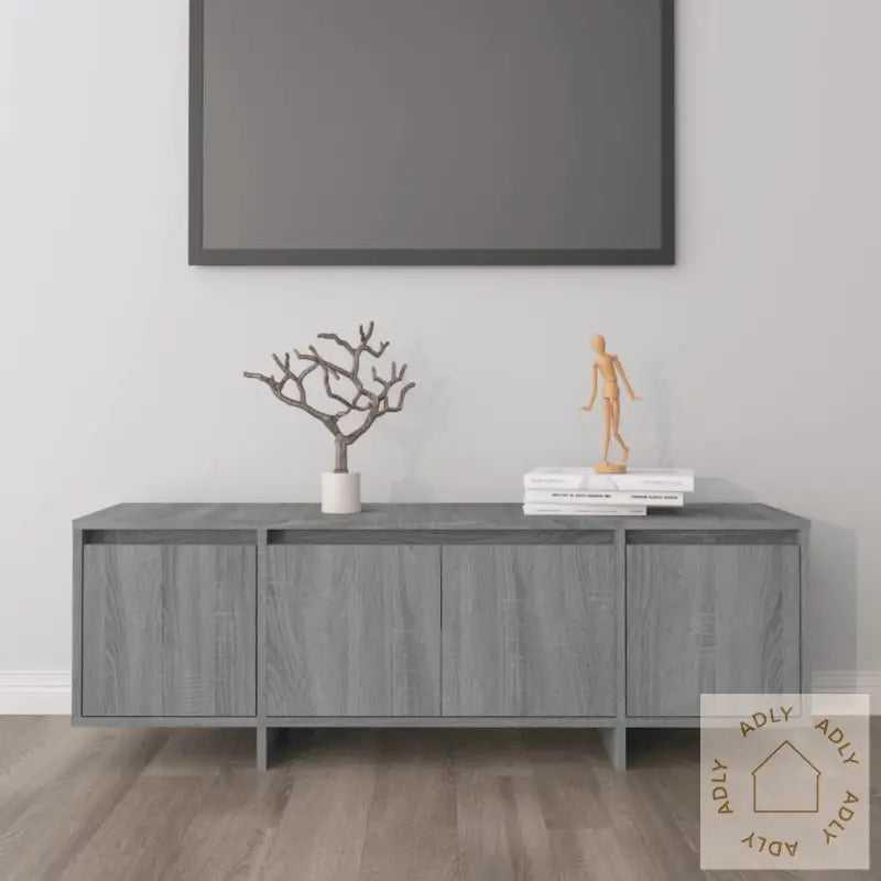 Tv-Benk Grå Sonoma Eik 120X30X40,5 Cm Konstruert Tre