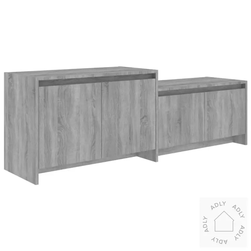 Tv-Benk Grå Sonoma Eik 146,5X35X50 Cm Konstruert Tre