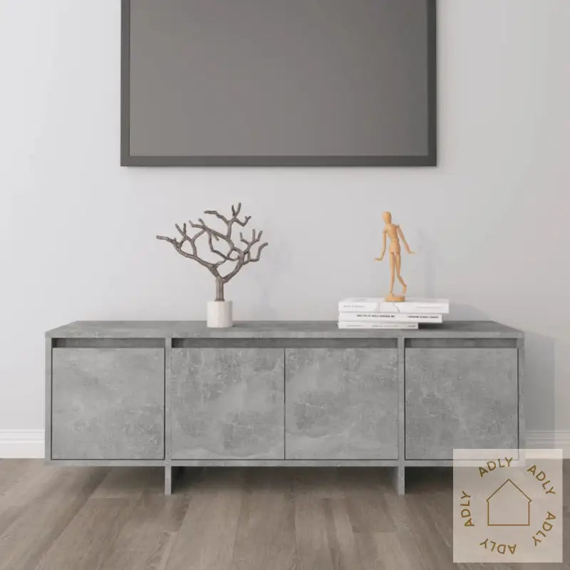 Tv-Benk Betonggrå 120X30X40,5 Cm Konstruert Tre