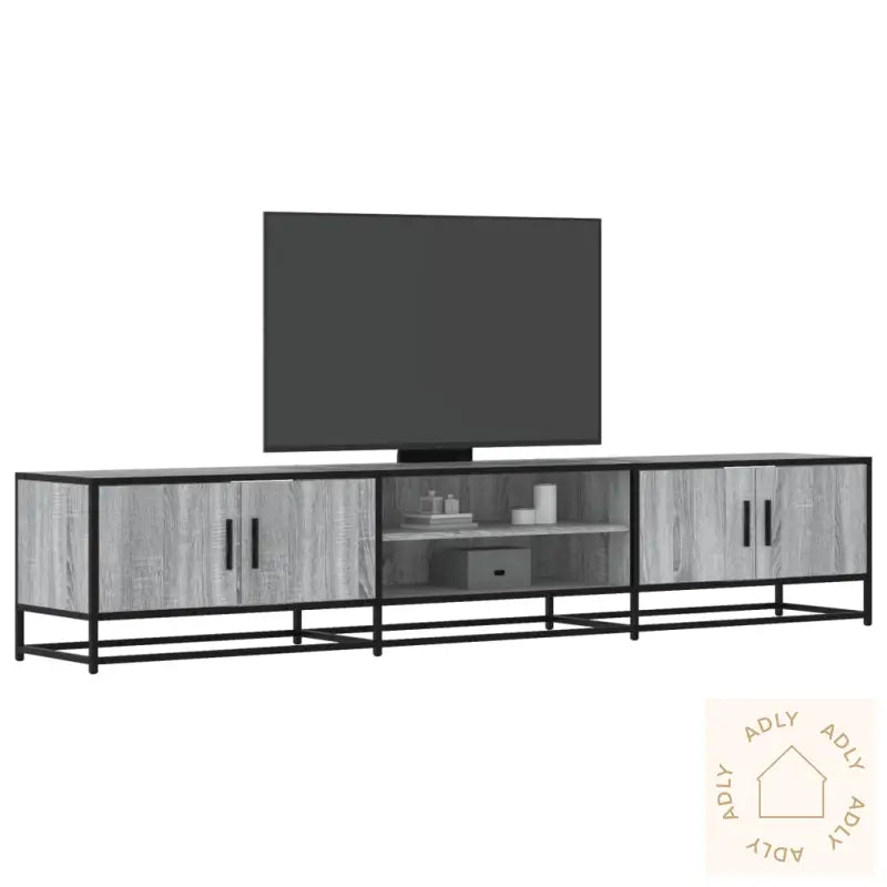 Tv-Benk Grå Sonoma 210X35X41 Cm Konstruert Tre