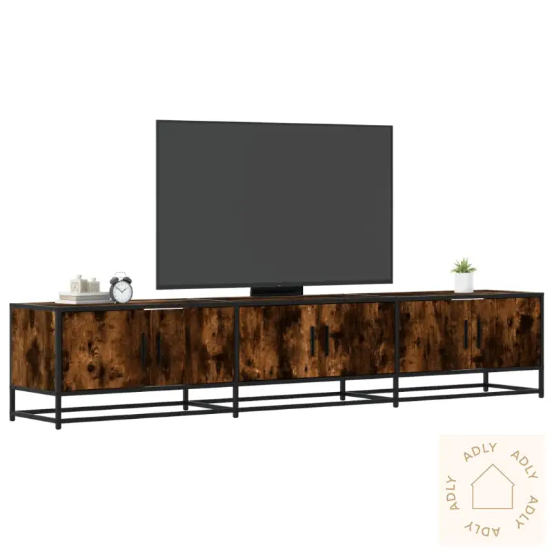 Tv-Benk Røkt Eik 210X35X41 Cm Konstruert Tre