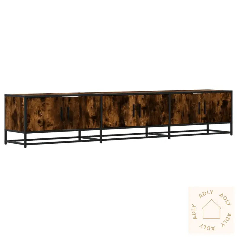 Tv-Benk Røkt Eik 210X35X41 Cm Konstruert Tre
